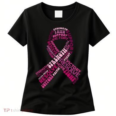 Support Breast Cancer Ribbon Strong Women's T-Shirt