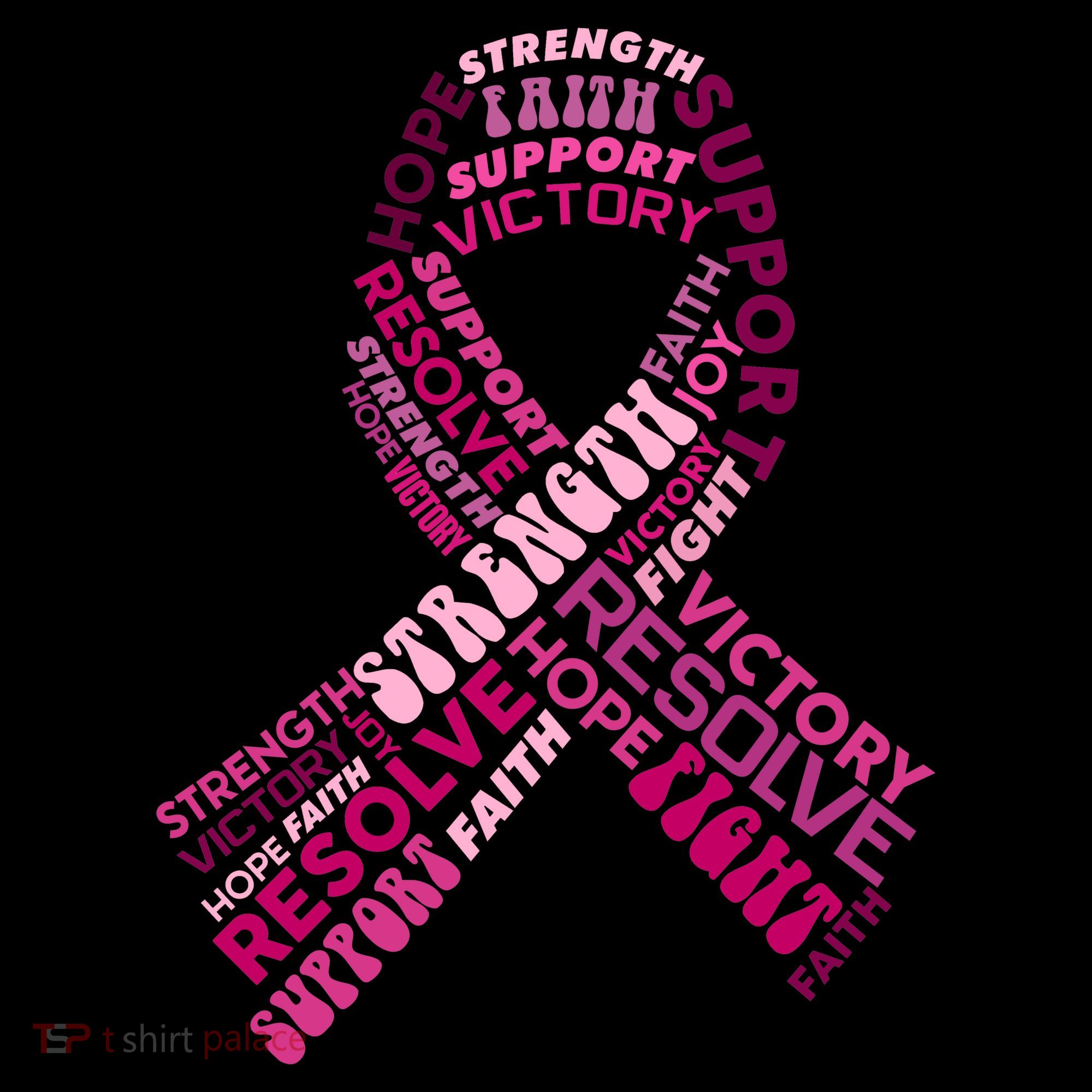 Support Breast Cancer Ribbon Strong Women's T-Shirt
