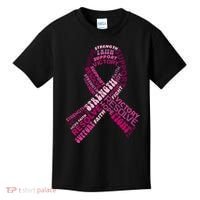 Support Breast Cancer Ribbon Strong Kids T-Shirt thumb 0