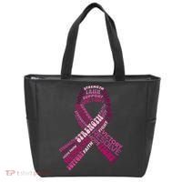 Support Breast Cancer Ribbon Strong Tote Bag thumb 0