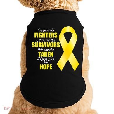 Support Childhood Cancer Awareness Quote Doggie Tank