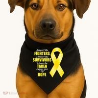 Support Childhood Cancer Awareness Quote USA-Made Doggie Bandana thumb 1