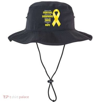 Support Childhood Cancer Awareness Quote Bucket Hat