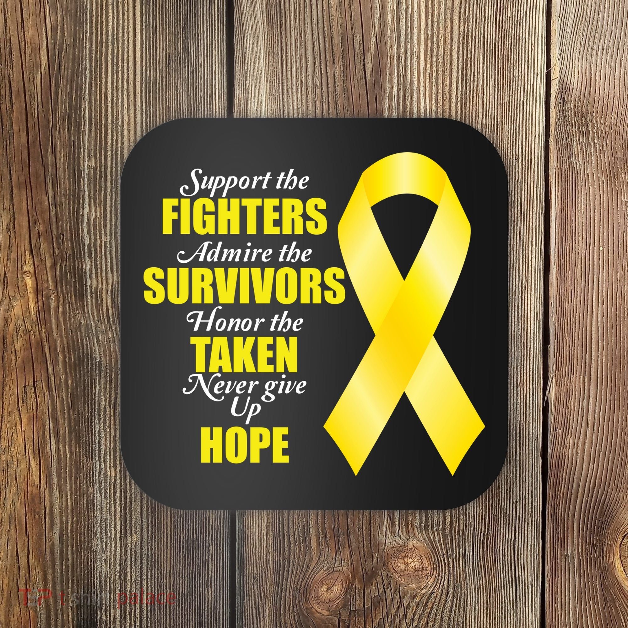 Support Childhood Cancer Awareness Quote Coaster