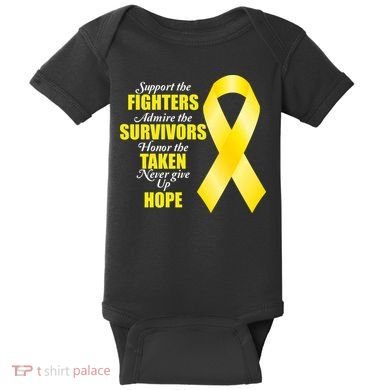 Support Childhood Cancer Awareness Quote Baby Bodysuit