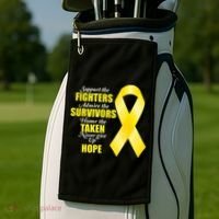 Support Childhood Cancer Awareness Quote Golf Towel thumb 2