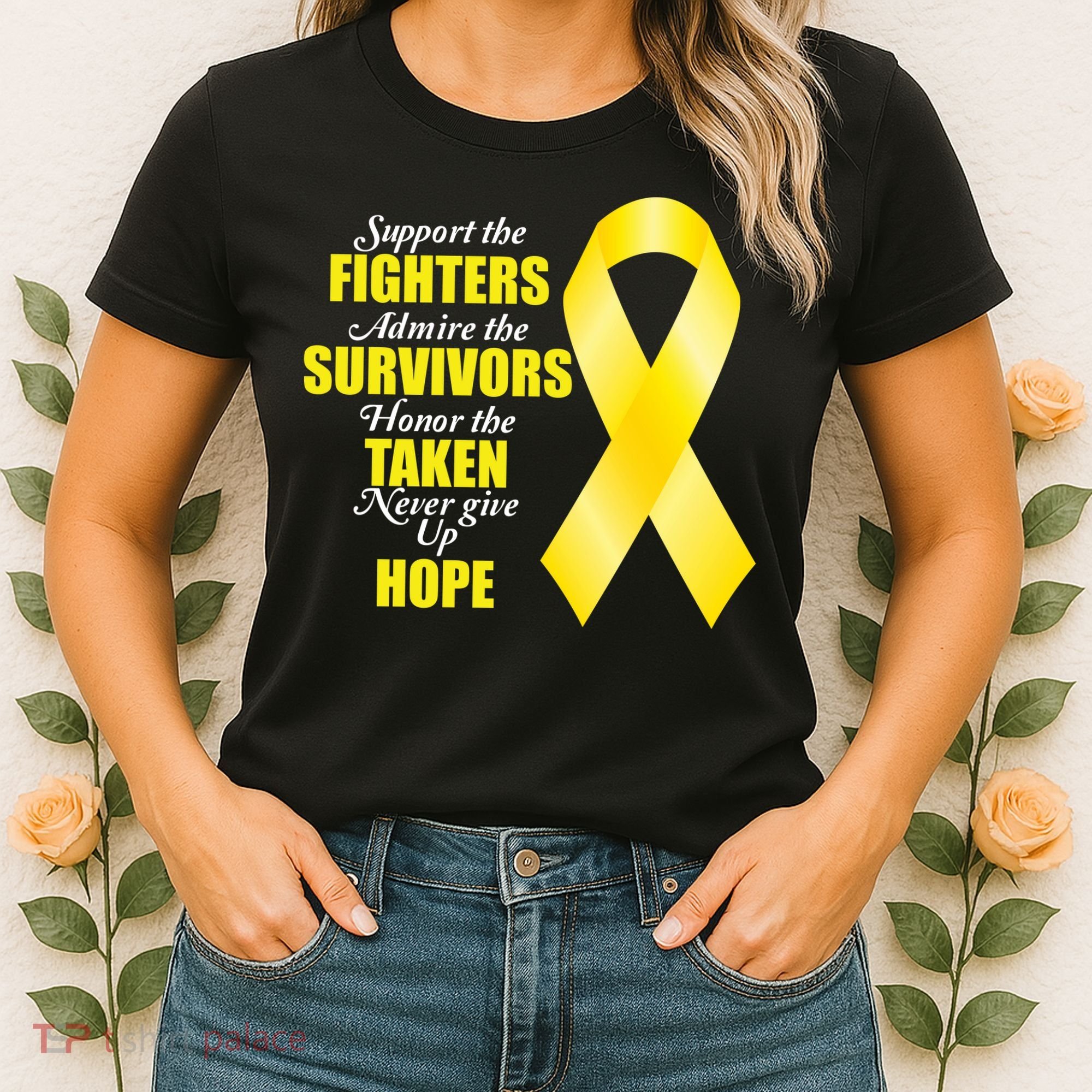 Support Childhood Cancer Awareness Quote Women's T-Shirt
