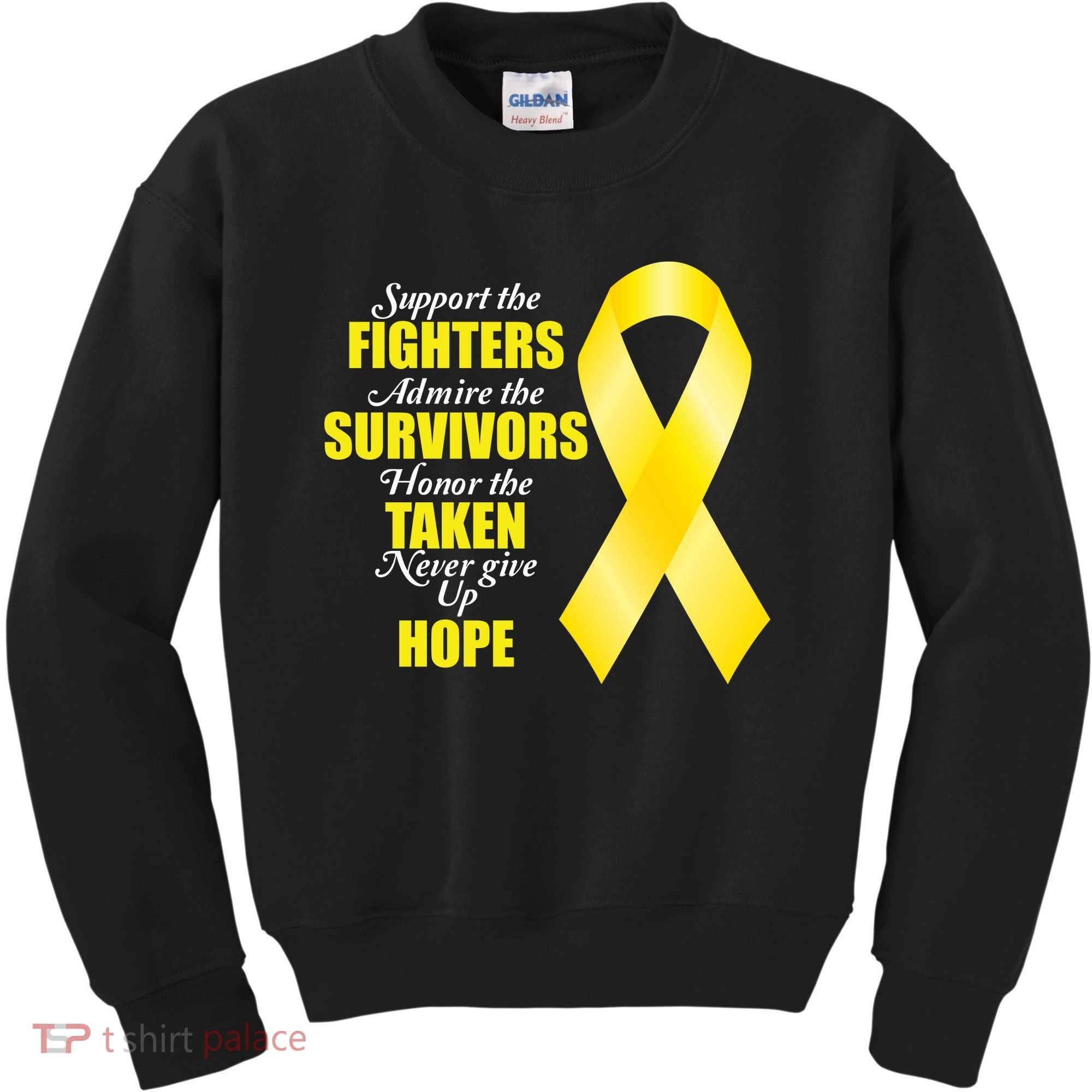 Support Childhood Cancer Awareness Quote Kids Sweatshirt