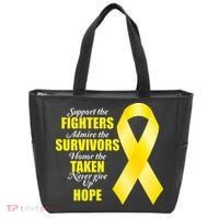 Support Childhood Cancer Awareness Quote Tote Bag thumb 0