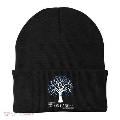 Support Colon Cancer Awareness Ribbon Tree Beanie