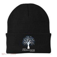 Support Colon Cancer Awareness Ribbon Tree Beanie thumb 0