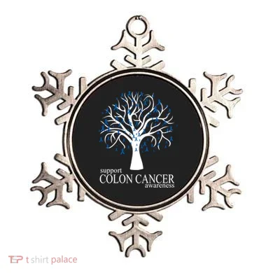 Support Colon Cancer Awareness Ribbon Tree Ornament