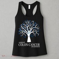 Support Colon Cancer Awareness Ribbon Tree Women's Tank Top thumb 3