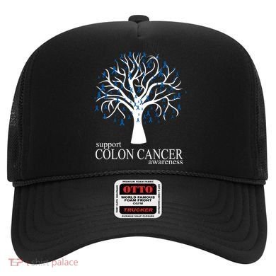 Support Colon Cancer Awareness Ribbon Tree Hat