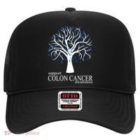 Support Colon Cancer Awareness Ribbon Tree Hat thumb 0