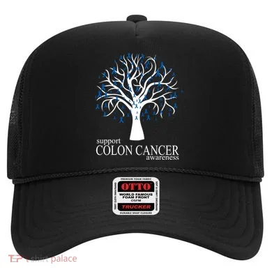 Support Colon Cancer Awareness Ribbon Tree Hat