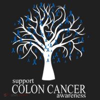 Support Colon Cancer Awareness Ribbon Tree Hat thumb 2