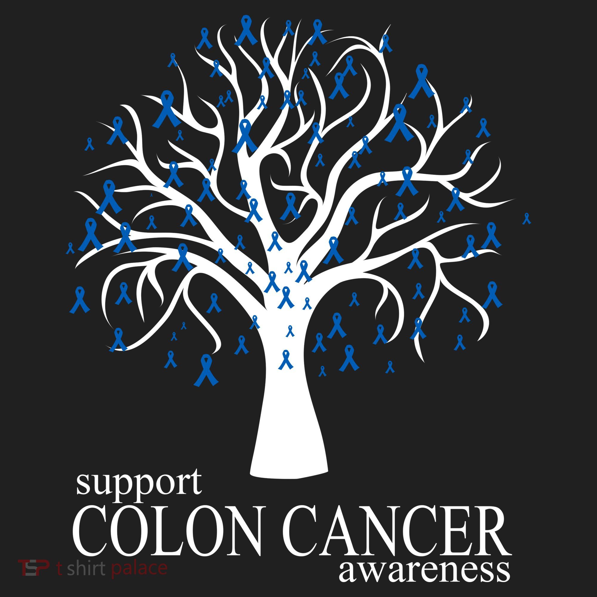 Support Colon Cancer Awareness Ribbon Tree Hat
