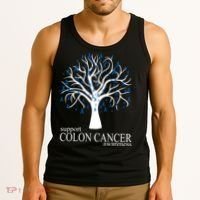 Support Colon Cancer Awareness Ribbon Tree Tank Top thumb 3