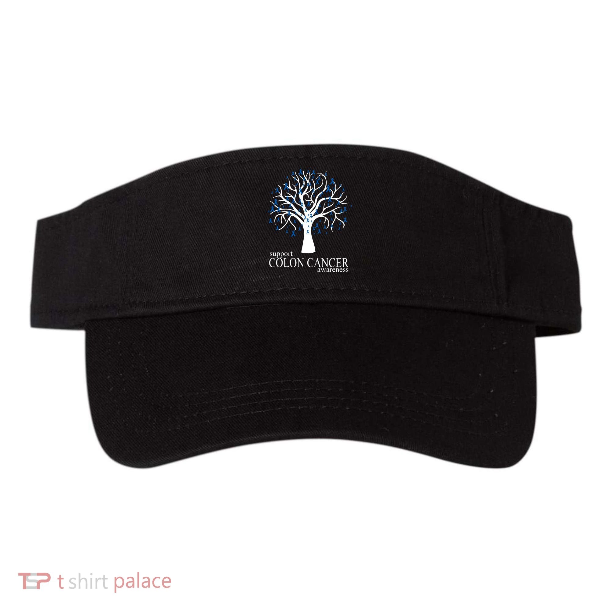 Support Colon Cancer Awareness Ribbon Tree Visor
