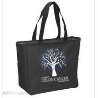 Support Colon Cancer Awareness Ribbon Tree Tote Bag thumb 2