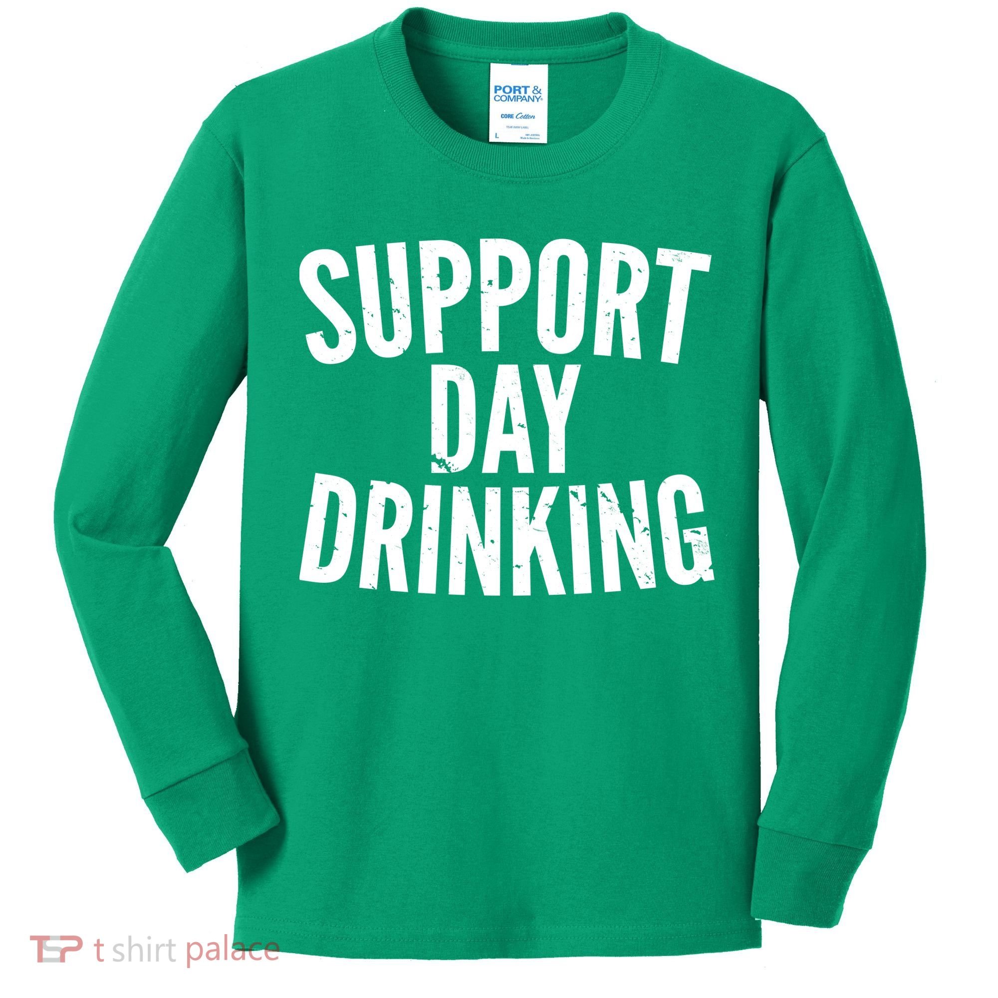 Support Day Drinking Kids Long Sleeve Shirt