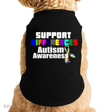 Support Differences Autism Awareness Doggie Tank