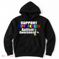 Support Differences Autism Awareness Hoodie thumb 0