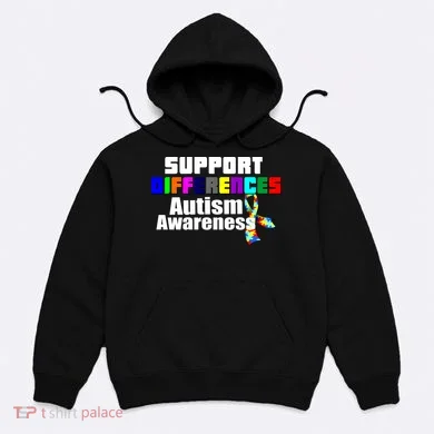 Support Differences Autism Awareness Hoodie