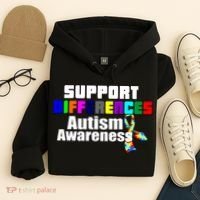 Support Differences Autism Awareness Hoodie thumb 4
