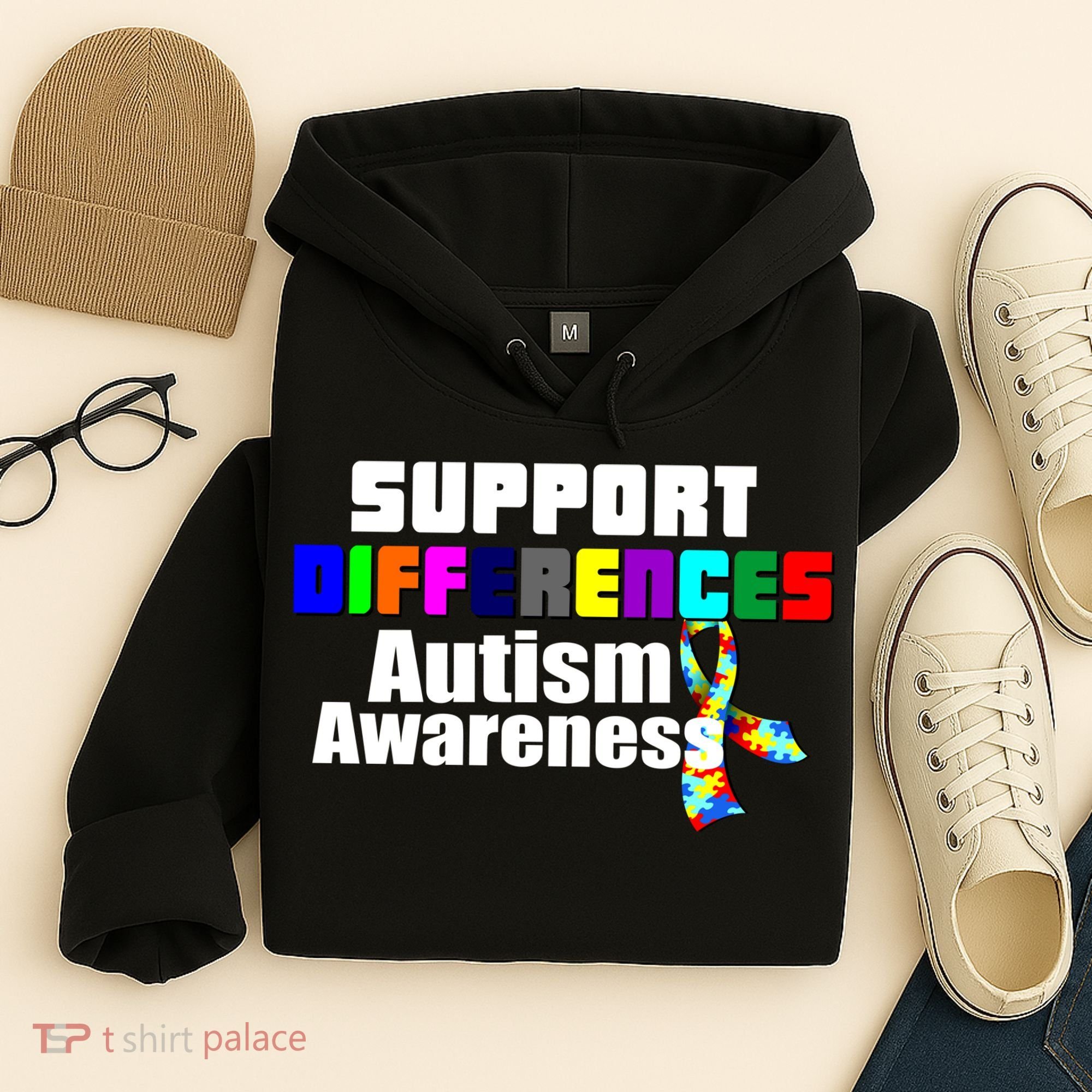 Support Differences Autism Awareness Hoodie