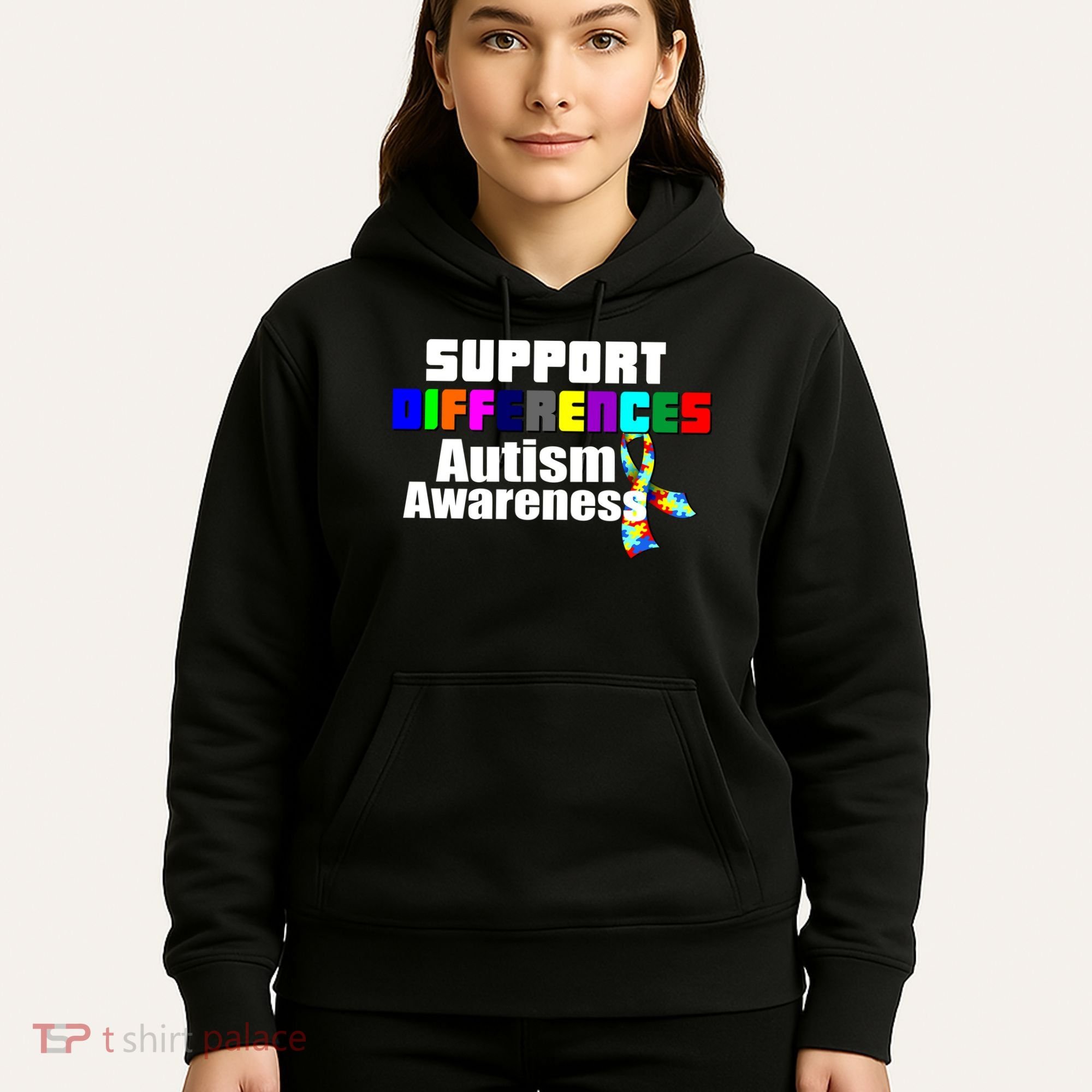 Support Differences Autism Awareness Hoodie