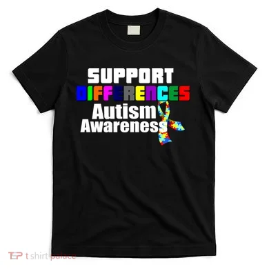 Support Differences Autism Awareness T-Shirt