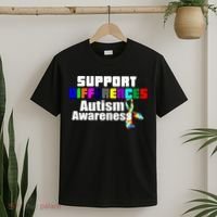 Support Differences Autism Awareness T-Shirt thumb 2