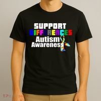 Support Differences Autism Awareness T-Shirt thumb 3