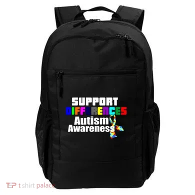 Support Differences Autism Awareness Backpack