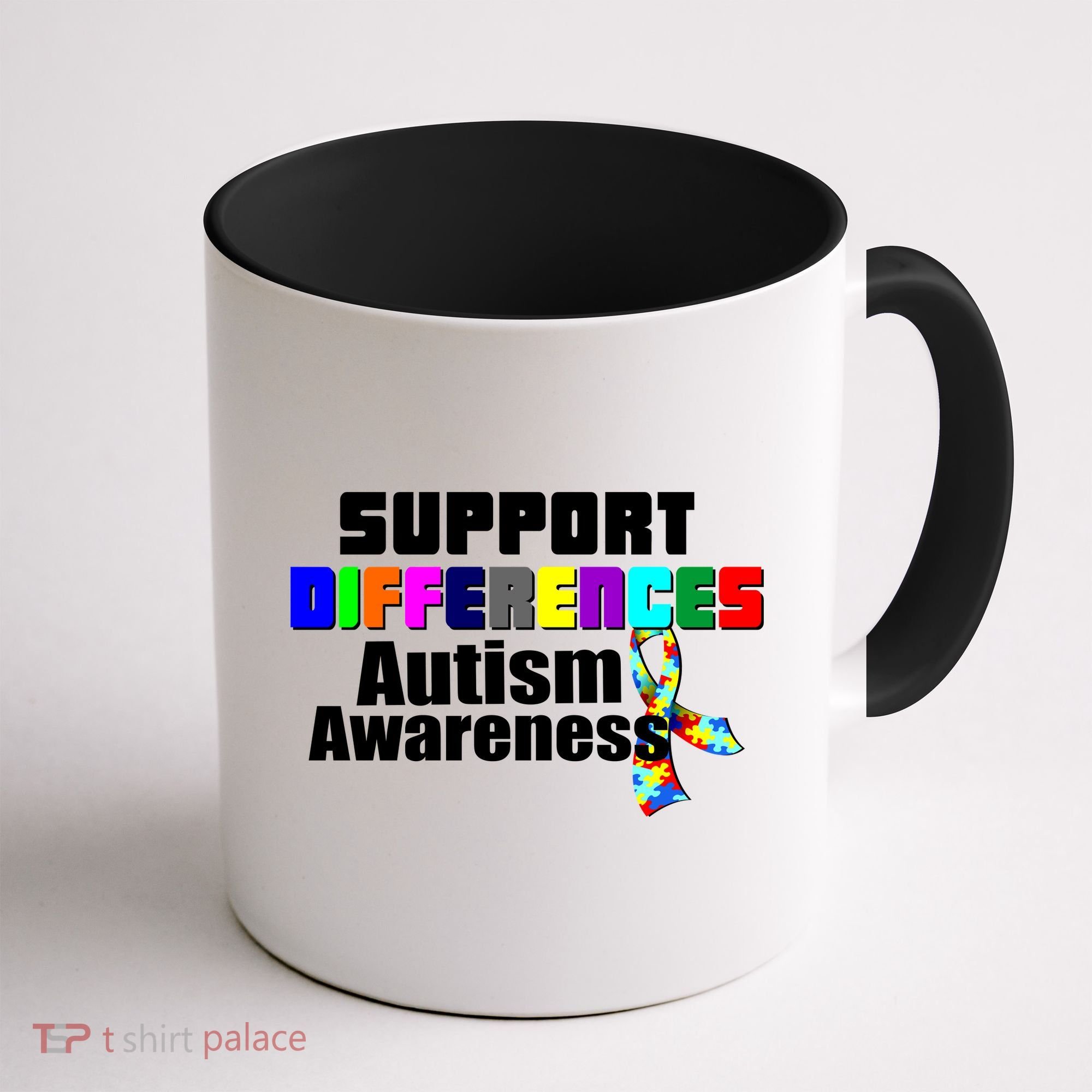 Support Differences Autism Awareness Coffee Mug