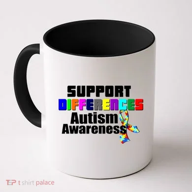 Support Differences Autism Awareness Coffee Mug