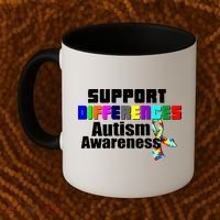 Support Differences Autism Awareness Coffee Mug thumb 2