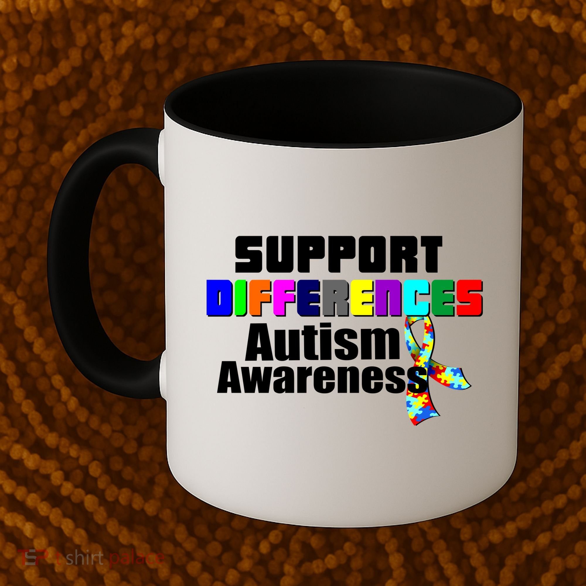 Support Differences Autism Awareness Coffee Mug