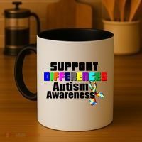 Support Differences Autism Awareness Coffee Mug thumb 4