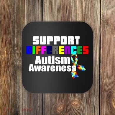 Support Differences Autism Awareness Coaster