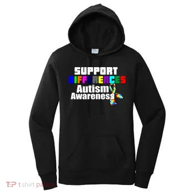 Support Differences Autism Awareness Women's Hoodie
