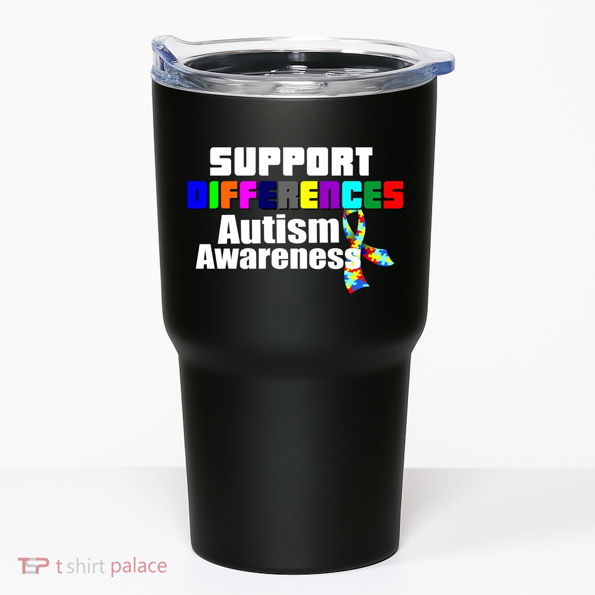 Support Differences Autism Awareness Tumbler