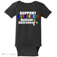 Support Differences Autism Awareness Baby Bodysuit thumb 0