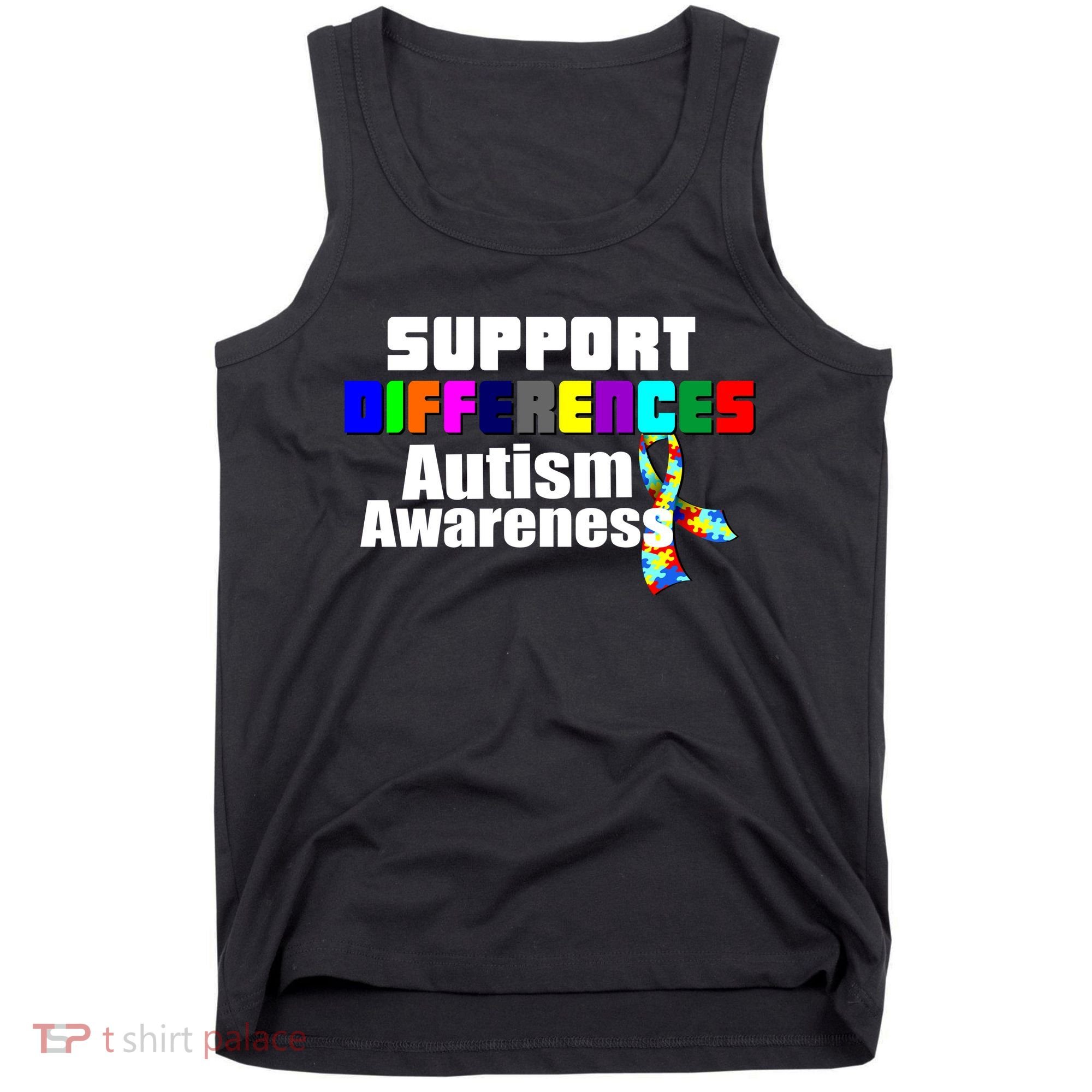 Support Differences Autism Awareness Tank Top