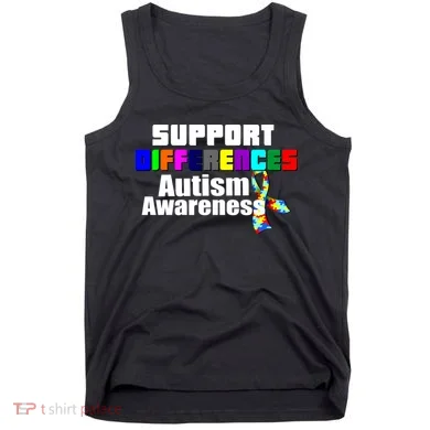 Support Differences Autism Awareness Tank Top