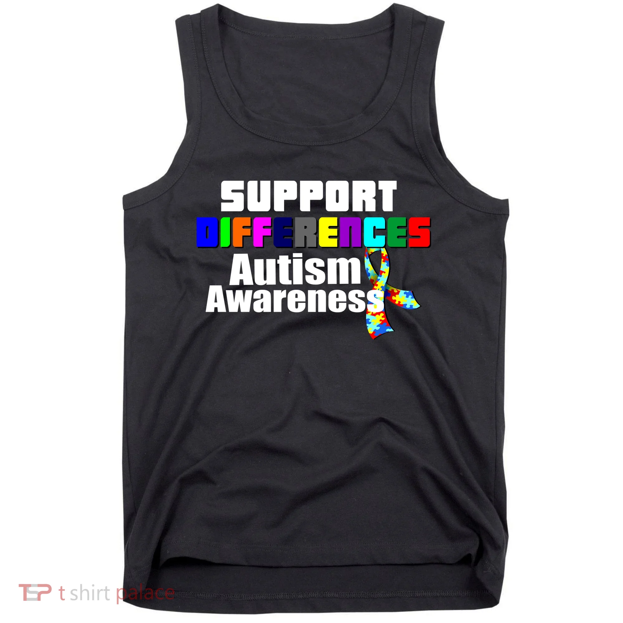 Support Differences Autism Awareness Tank Top