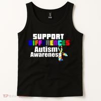 Support Differences Autism Awareness Tank Top thumb 2