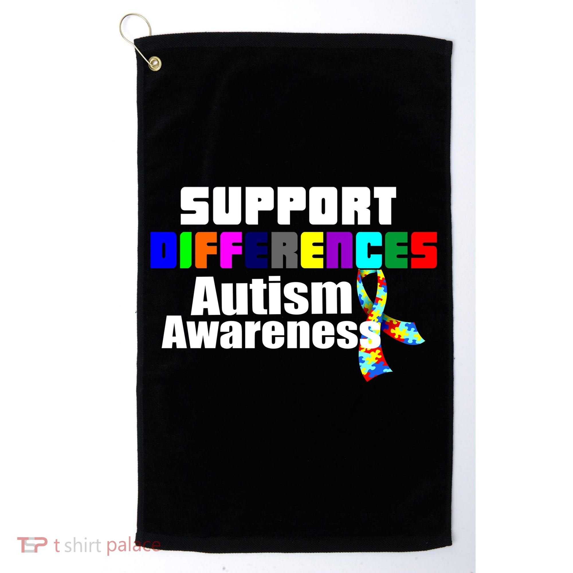 Support Differences Autism Awareness Golf Towel